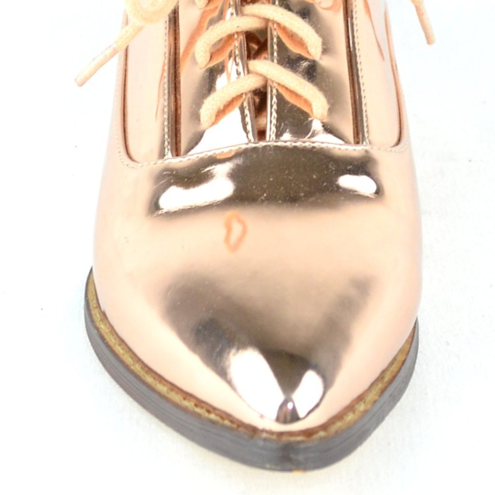 Women's Low Heel Oxford Shoe Rose Gold - Picture 2 of 5
